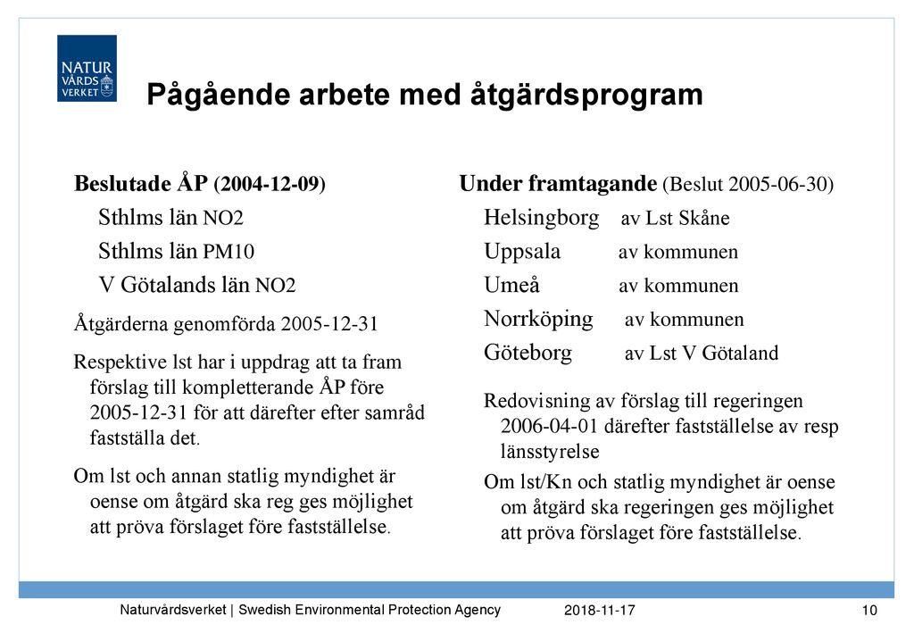 Naturvårdsverkets roll åtgärdsprogram ppt ladda ner